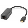 NEDIS kabelový adaptér USB 3.2 Gen 1/ USB-C zástrčka - RJ45 zásuvka/ kulatý/ černý/ 20cm
