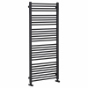CERANO - Kúpeľňový radiátor Alberto - bočné pripojenie - 857W - čierna matná - 1380x650 mm