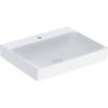 Geberit ONE - Umývadlo 600x480x140 mm, bez prepadu, s otvorom na batériu, KeraTect, biela 505.020.01.1