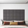 zahrada-XL Nástenné panely 12 ks sivé 30x30 cm umelá koža 1,08 m² 343802