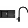 Set Sinks G15126 (dřez Perfecto 1000 Pureblack 26 + baterie Vitalia Pureblack 26)