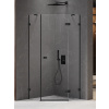 New Trendy Avexa Black sprchovací kút 90x90 cm čierna matné/priehľadné sklo EXK-3876