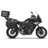 Kompletná sada čiernych hliníkových kufrov SHAD TERRA BLACK , 48 litrov vrchný kufor, 36/36 litrov bočné kufre, vrátane montážnej sady a platni SHAD YAMAHA MT-09 Tracer / Tracer 900