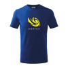 Vortex logo farebné - Tričko detské bavlnené - 104-110cm / 3-4 roky ( Kráľovská modrá )