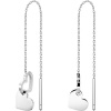 Rosefield Thread-chain Double Heart Earring Silver, JEDHS-J687