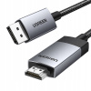 UGREEN KÁBEL DISPLAYPORT NA HDMI DP119 4K 60HZ, 3M, S OPLÁŠTENÍM