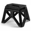 Skladacia stolička taburet čierna