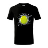Tenisová loptička v triku - Tričko detské bavlnené - 104-110cm / 3-4 roky ( Čierna )