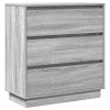 zahrada-XL Nočný stolík s LED Sivá Sonoma 71x34,5x75 cm Zložené drevo 869639