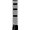 Mexen Hades, elektrické vykurovacie teleso 1500 x 400 mm, 600 W, chrómová, W104-1500-400-2600-01