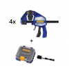 Irwin Irwin Sada 4 ks Jednoručních svěrek QUICK GRIP XP 300mm/12