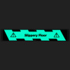 Protišmyková lišta, hliník, m2 luminiscenčná, samolepiaca, nápis Slippery Floor, 635 x 114 mm