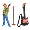 SADA gitara s mikrofónom na stojane Simba Light Sound pre deti MODRO-ČERVENÁ VYPR