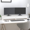 Stojan na monitor bílý 100 x 27 x 15 cm masivní borové dřevo Bílá 813960