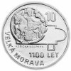 Stříbrná mince 10 Kčs 1966 - Velká Morava