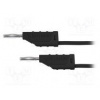 Měřicí šňůra 70VDC 33VAC 10A banánek 2mm,z obou stran černá