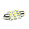 AUTO LED ŽIAROVKA C5W 12 SMD 1210 TEPLÁ BIELA 31 mm, 39 mm, 42 mm.