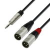 Adam Hall Cables K4 YWMM 0180 - Audiokabel REAN 3,5 mm Klinke stereo auf 2 x XLR