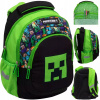 Školský batoh viackomorový Minecraft Astra čierny, viacfarebný, zelený 20 l