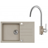 Set Alveus (dřez Rock 130 Pebble 02 + baterie Elza Pebble 02) SETA322