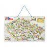 Woody 91230 Magnetická mapa SR s obrázkami a spoločenská hra, 3 v 1