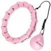Gymnastická obruč HMS HHW11 Plus size růžová masážní hula hoop obruč se závažím (17-44-523)