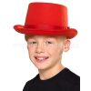 Klobúk - cylinder - TOPPER JUNIOR - červený, detský, klobúková plsť