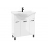 ArtDef Kúpeľnová skrinka NOVELTY White D75 s umývadlom Roberto 75 | 75 cm