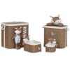 Craftenwood Kôš na špinavé prádlo Home ESPRIT Modrá Gaštanová Prírodná Detské 44 x 44 x 45 cm 4 ks