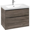 VILLEROY & BOCH Subway 3.0 závesná skrinka pod umývadlo, 2 zásuvky, s LED osvetlením, 772 x 478 x 429 mm, Stone Oak, C574L1RK