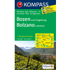 KOMPASS 154 Bozen und Umgebung, Bolzano 1:25t turistická mapa (oblasť Južné Tirolsko, Dolomity)
