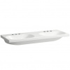 Laufen Lua Dvojité umývadlo 120 x 46 cm s 3 otvormi a bez prepadu, biele H8140810001581