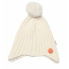 Detská zimná čiapka s brmbolcom Smile, Baby Nellys - smotanová, veľ. 48-54 cm Baby Nellys