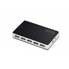 Digitus USB 2.0 hub 10-portů černý s napájecím zdrojem ( 5V , 4A ) DA-70229