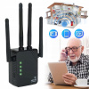 WZMACNIACZ WI-FI 1200 MBIT/S, WIFI ZOSILŇOVAČ DUALBAND 5G/2,4GHZ, 4 ANTÉNY