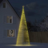 vidaXL Vianočný stromček svetelný kužeľ 1544 LED teplý biely 500 cm
