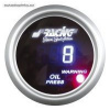 SIMONI RACING Digital merač tlaku oleja -- rozsah 0-10bar montážny priemer 52 mm -- modré osvetlenie čísel