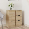 Komody 2 ks dub sonoma 30x30x70 cm spracované drevo-ForU-811158