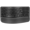 Logitech Logitech klávesnice Wave keys - bezdrátová/bluetooth/ergonomická/CZ/SK - grafitová