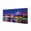 Obrázok na skle Krakov City Night River 140x70 cm (Obrázok na skle Krakov City Night River 140x70 cm)