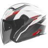 NOX prilba N130 Myst 2025 biela, čierna, červená, veľkosť XS