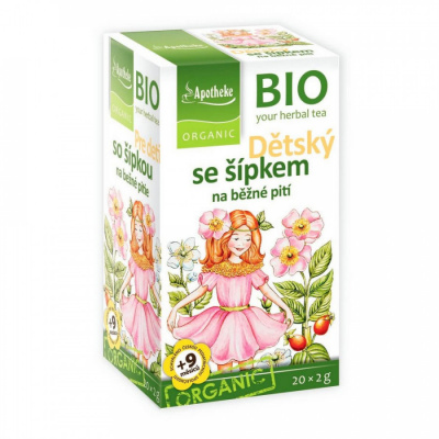 Dětský čaj se šípkem na běžné pití BIO 20x2g APOTHEKE - MEDIATE s.r.o.