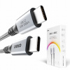 Kábel DEKO USB typ C - USB typ C 0,3 m strieborný