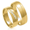 VIPgold Svadobné obrúčky A8246 - žlté zlato Dámska / Pánska / Pár: iba dámska obrúčka, Kamene: Diamant