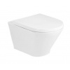 Roca Gap Round WC misa závesná Rimless so sedátkom 54 x 35,5 cm A34H0N2000