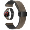 SIVOHNEDÝ MAGNETICKÝ REMIENOK 22 MM NA HODINKY SAMSUNG AMAZFIT GARMIN