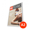 Jansen Display Klaprám A2, bílá barva, ostrý roh, profil 25 mm