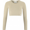 Dámský sportovní top CRAFT Collective Rib Cropped LS - hnědá Velikost: XS-S
