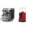 Rocket Espresso Mozzafiato FAST V, black + Eureka Mignon Silenzio, BL ferrari red