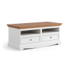 PROXIMA.store - Rustikálny TV stolík z masívneho dreva - BELLUNO ELEGANTE FARBA: biela - orech